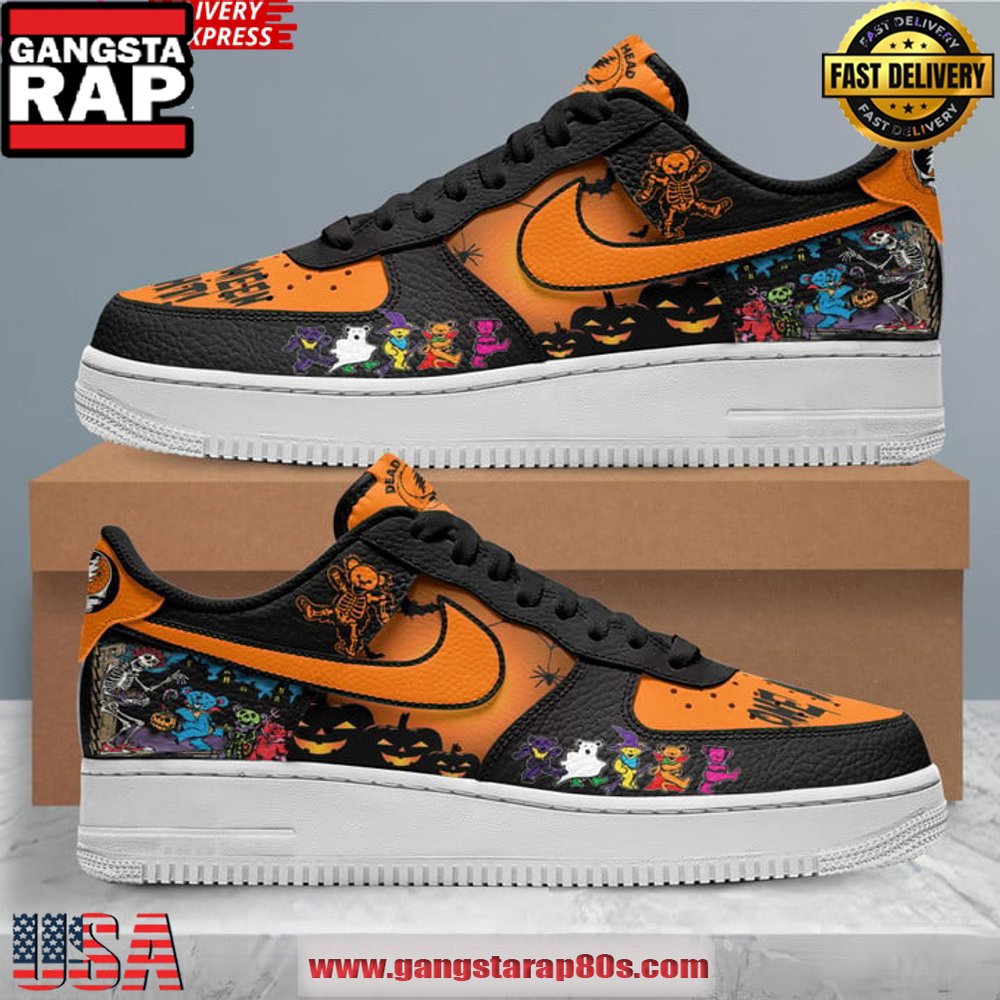 Grateful Dead One More Halloween Night Air Force 1 Running Sneakers Shoes