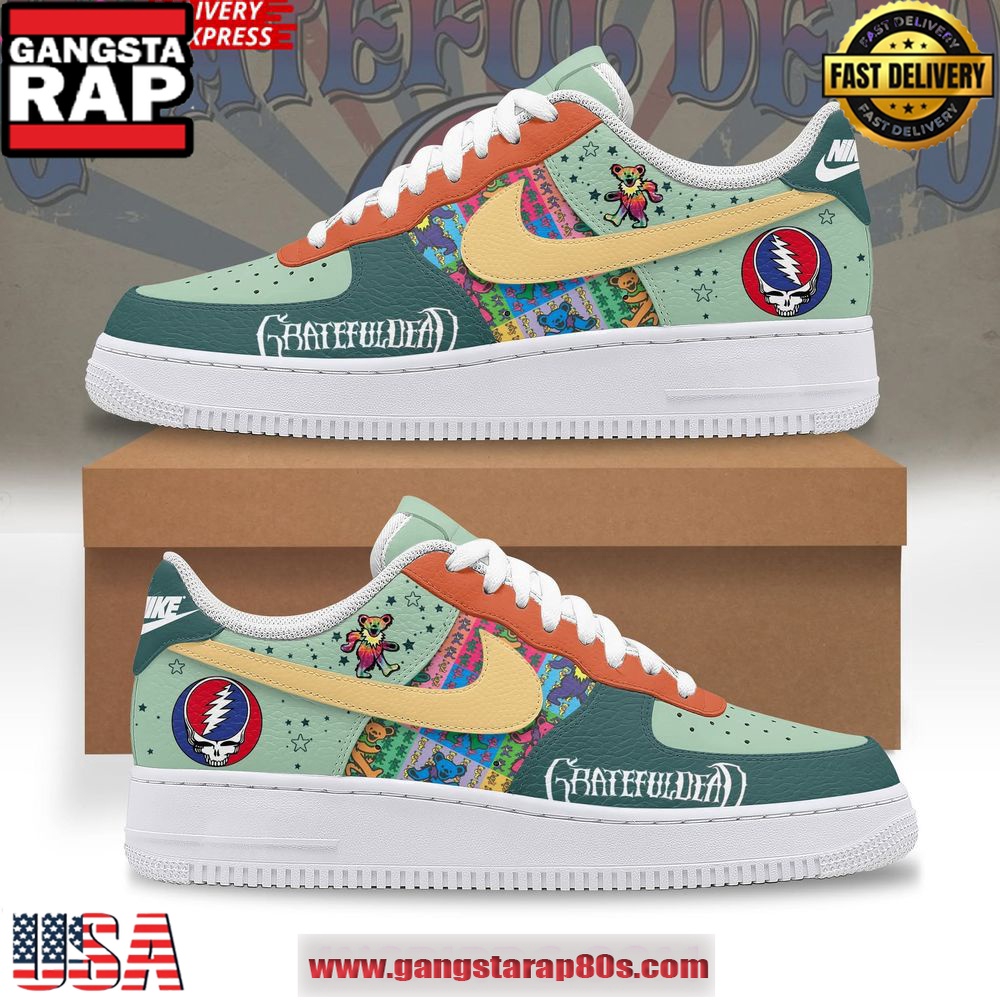 Grateful Dead Psychedelic Limited Edition Air Force 1 Shoes Running Sneakers