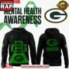 Green Bay Packers Mental Health Awareness 2025 Black Unisex Hoodie