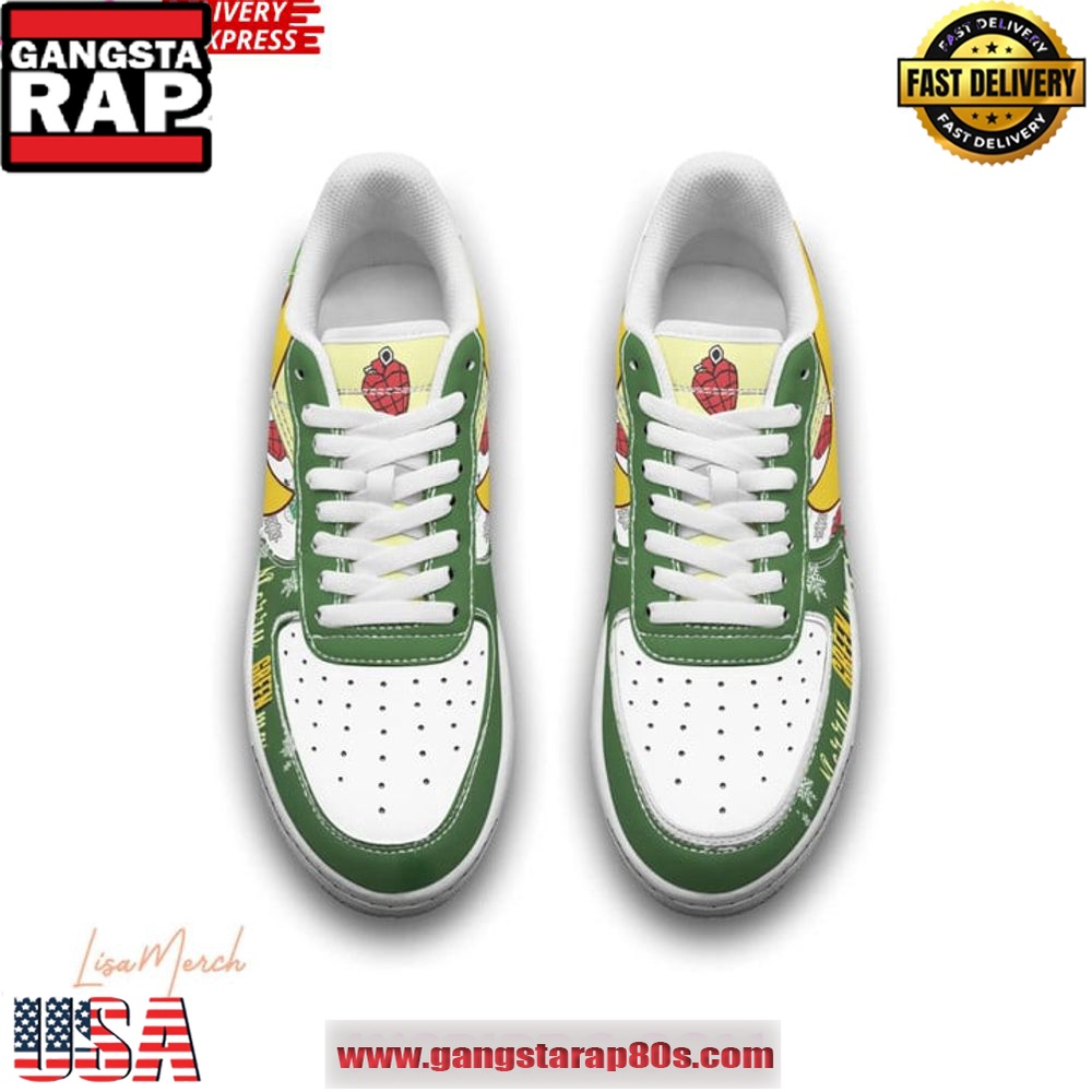 Green Day Merry Christmas Limited Edition Air Force 1 Running Sneakers Shoes