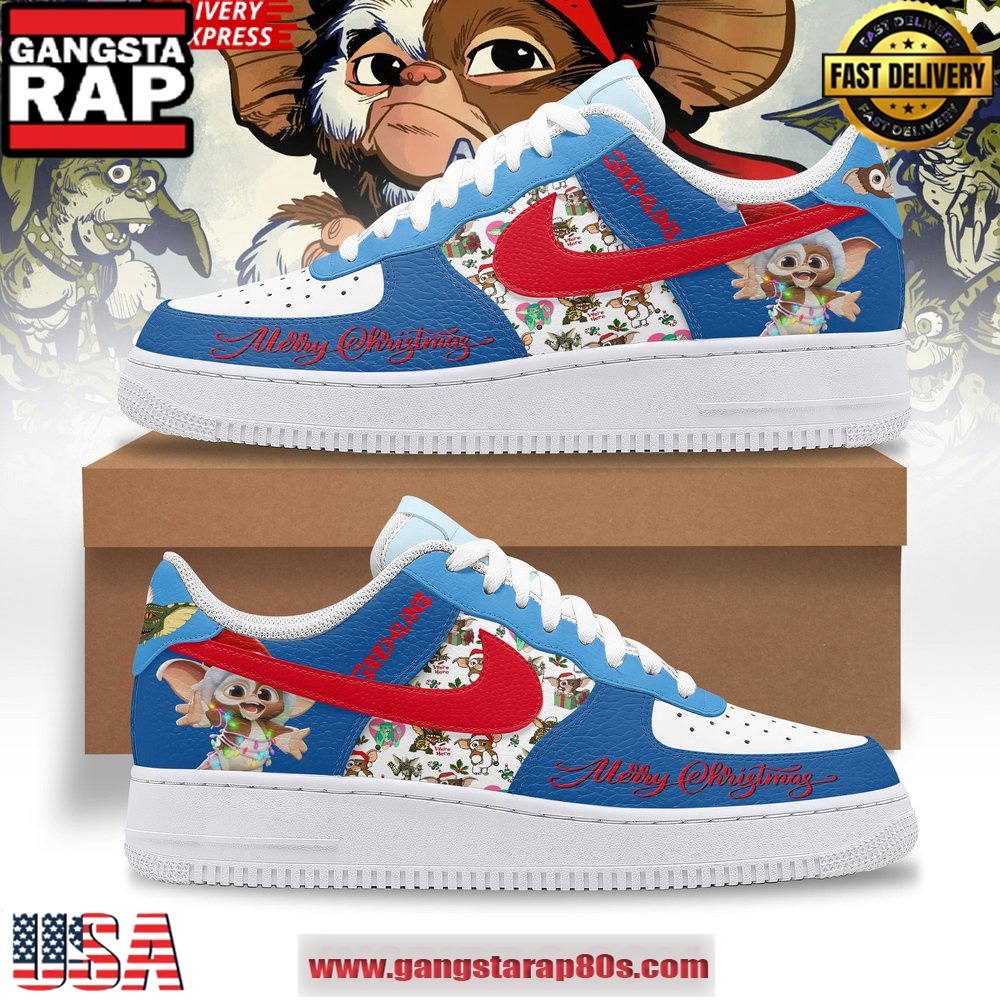 Gremlins Merry Christmas Limited Edition Air Force 1 Running Sneakers Gremlins Merry Christmas Limited Edition Air Force 1 Running Sneakers