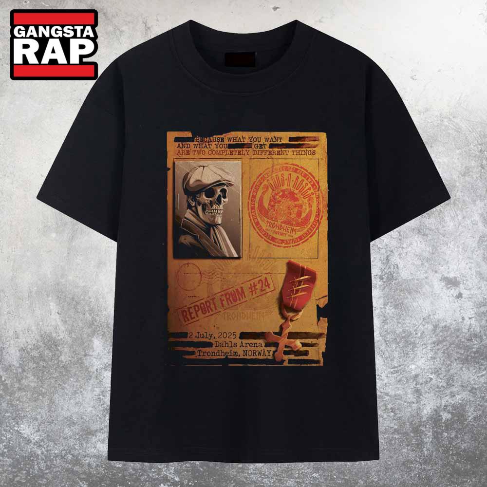 Guns N' Roses On Jul 2 2025 In Trondheim NO T Shirt