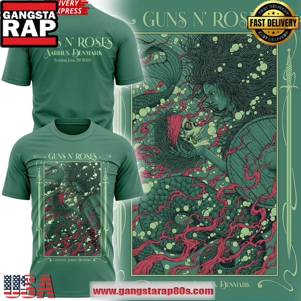 Guns N’ Roses World Tour to Aarhus 2025 Unisex T-Shirt