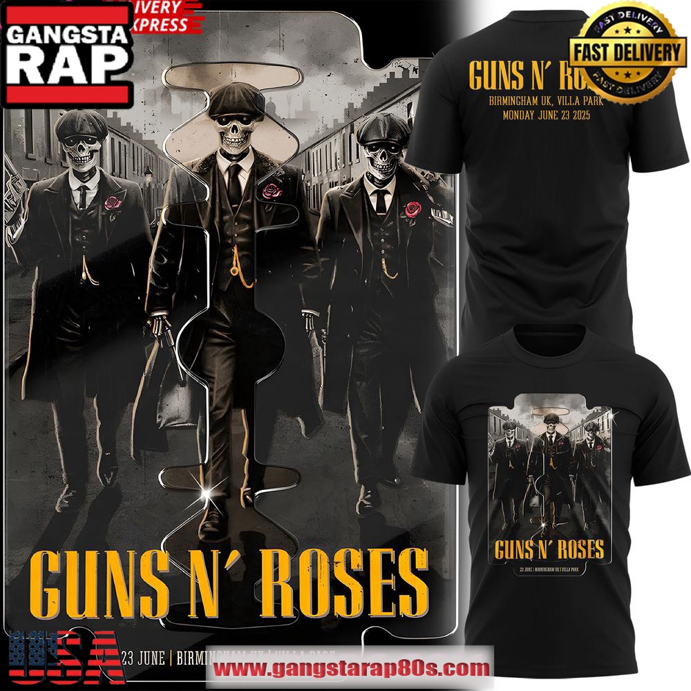 Guns N’ Roses World Tour to Birmingham 2025 Unisex T-Shirt