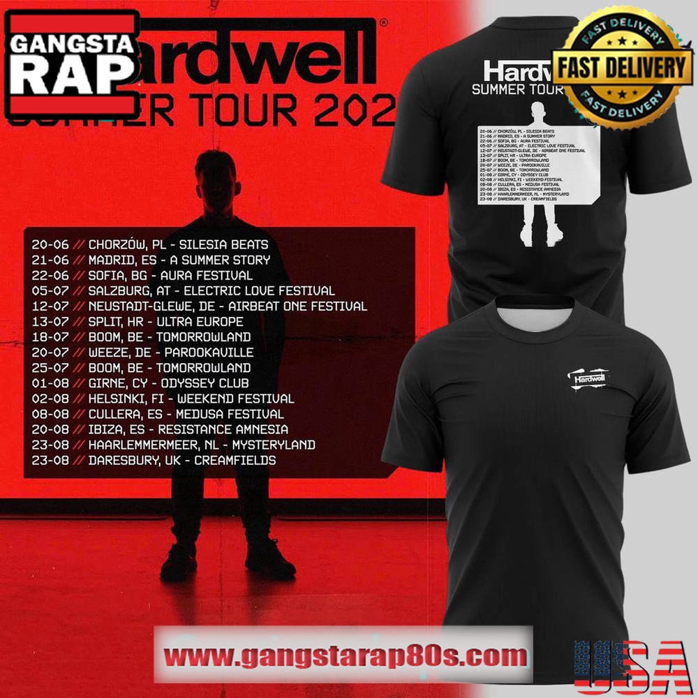 Hardwell Summer Tour 2025 Special Edition T Shirt