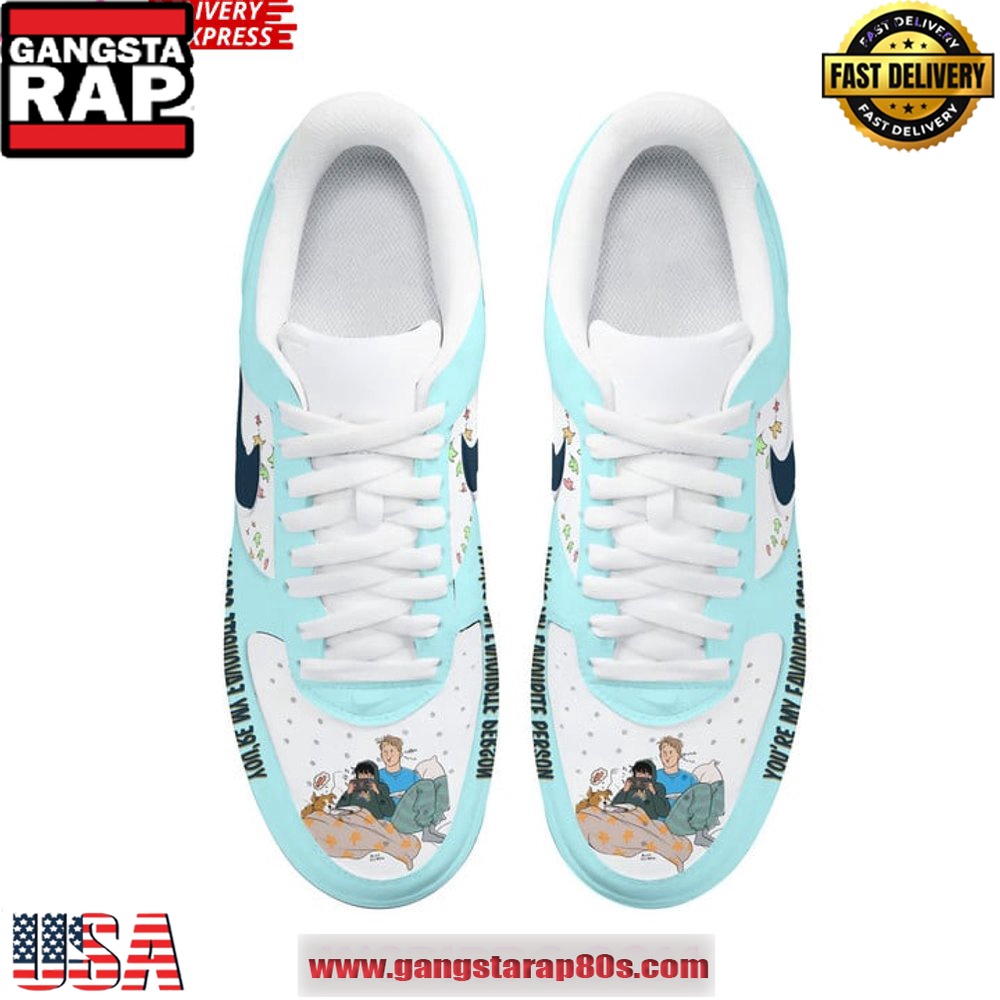 Heartstopper You’re My Favourite Person Air Force 1 Sneakers Shoes Heartstopper You’re My Favourite Person Air Force 1 Sneakers Shoes