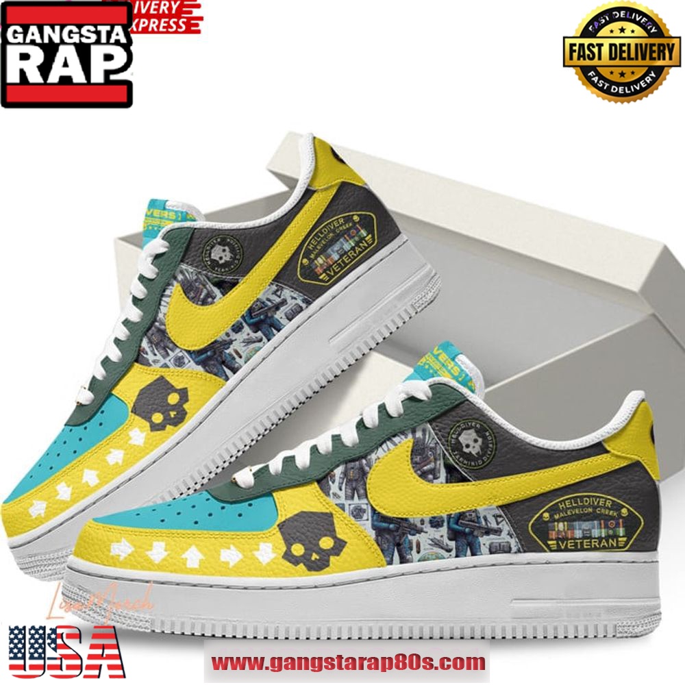 Helldiver Veteran Limited Edition Air Force 1 Shoes Running Sneakers Helldiver Veteran Limited Edition Air Force 1 Shoes Running Sneakers