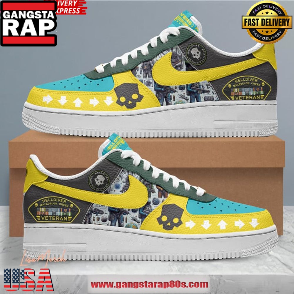 Helldiver Veteran Limited Edition Air Force 1 Shoes Running Sneakers
