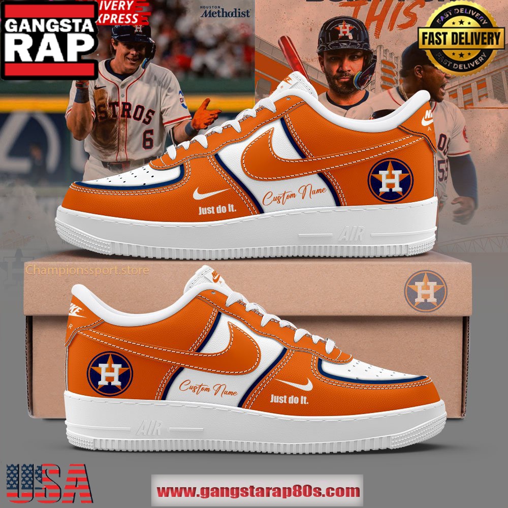 Houston Astros Just Do It Limited Edition Air Force 1 Running Sneakers Shoes Houston Astros Just Do It Limited Edition Air Force 1 Running Sneakers Shoes
