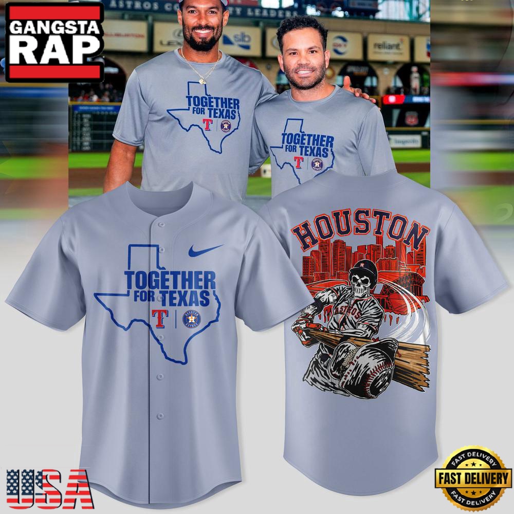 Houston Astros x Texas Rangers Together For Texas Limited Premium Edition Baseball Jersey Houston Astros x Texas Rangers Together For Texas Limited Premium Edition Baseball Jersey