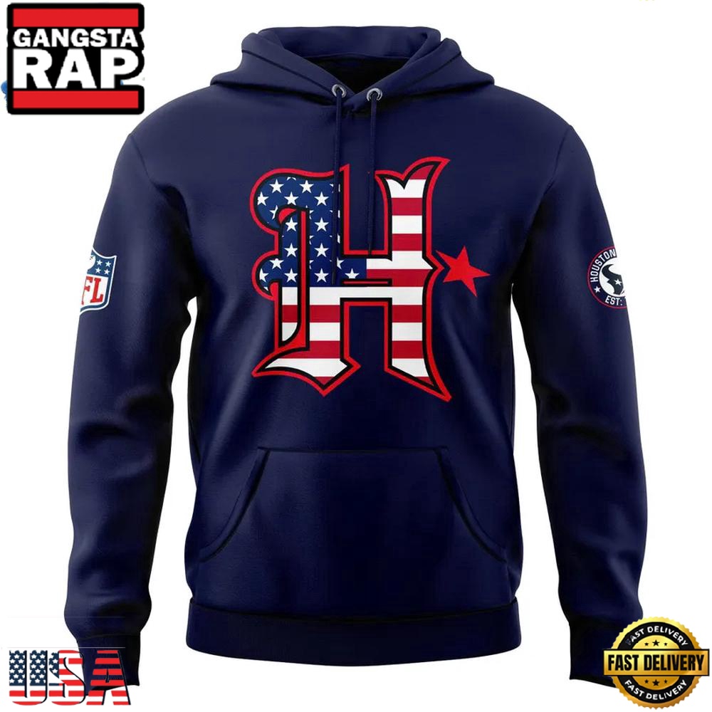 Houston Texans 2025 Happy Independence Day Hoodie