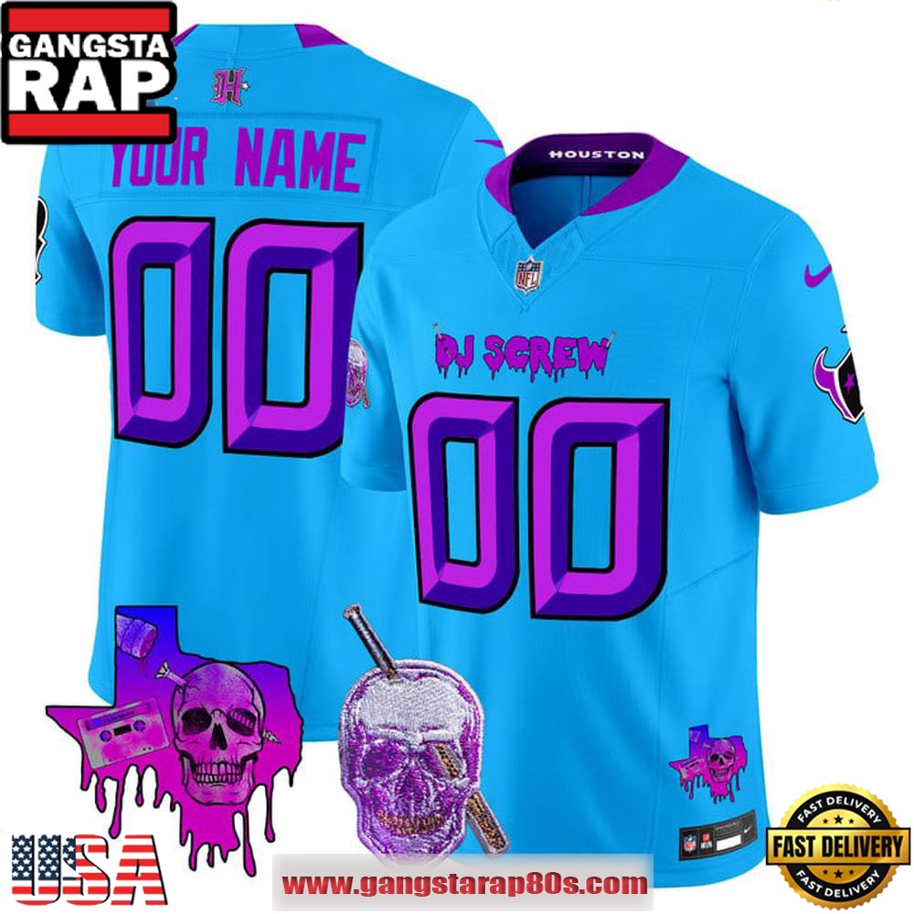Houston Texans x DJ Screw Vapor Limited Edition Custom Football Jersey