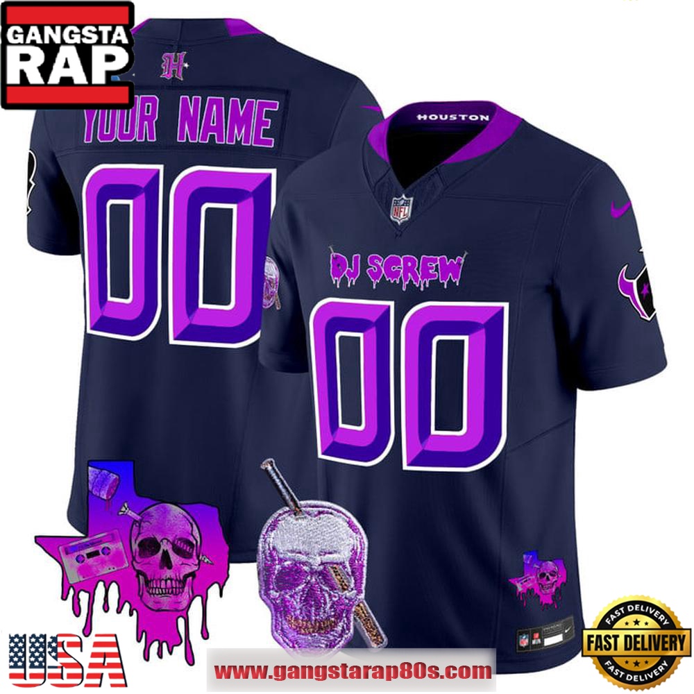 Houston Texans x DJ Screw Vapor Limited Edition Custom Football Jersey Houston Texans x DJ Screw Vapor Limited Edition Custom Football Jersey