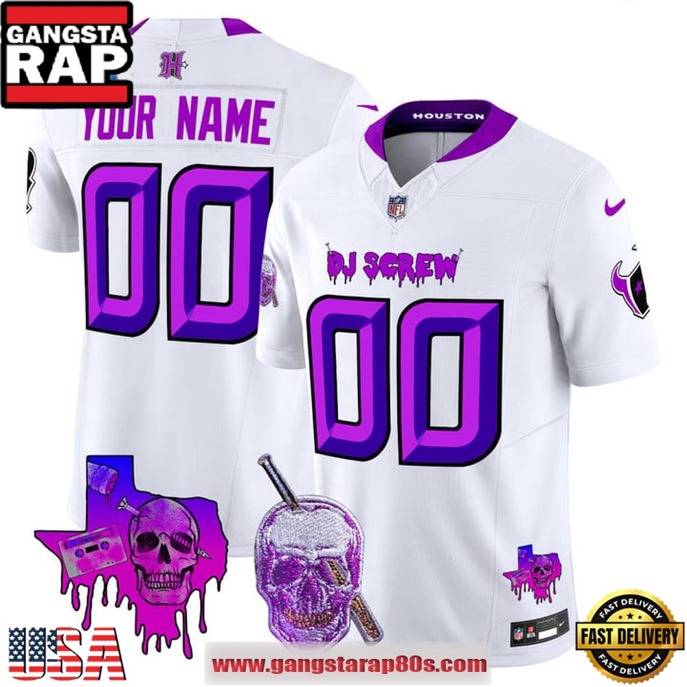 Houston Texans x DJ Screw Vapor Limited Edition Custom Football Jersey Houston Texans x DJ Screw Vapor Limited Edition Custom Football Jersey