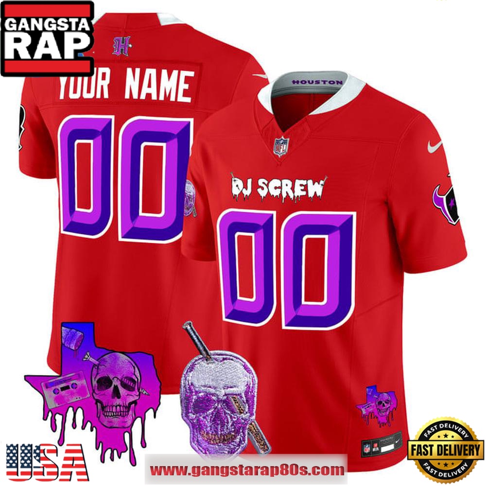 Houston Texans x DJ Screw Vapor Limited Edition Custom Football Jersey Houston Texans x DJ Screw Vapor Limited Edition Custom Football Jersey