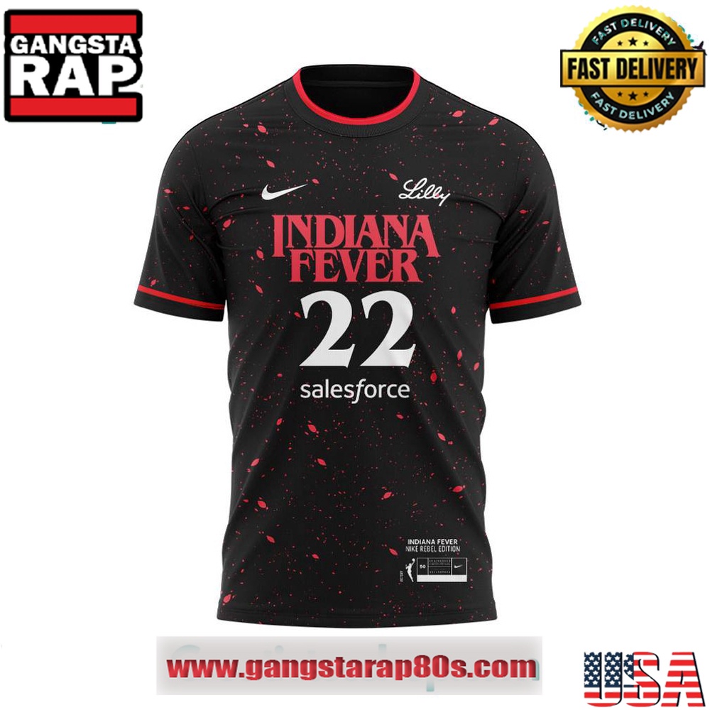 Indiana Fever 22 Caitlin Clark x Stranger Things Special T Shirt