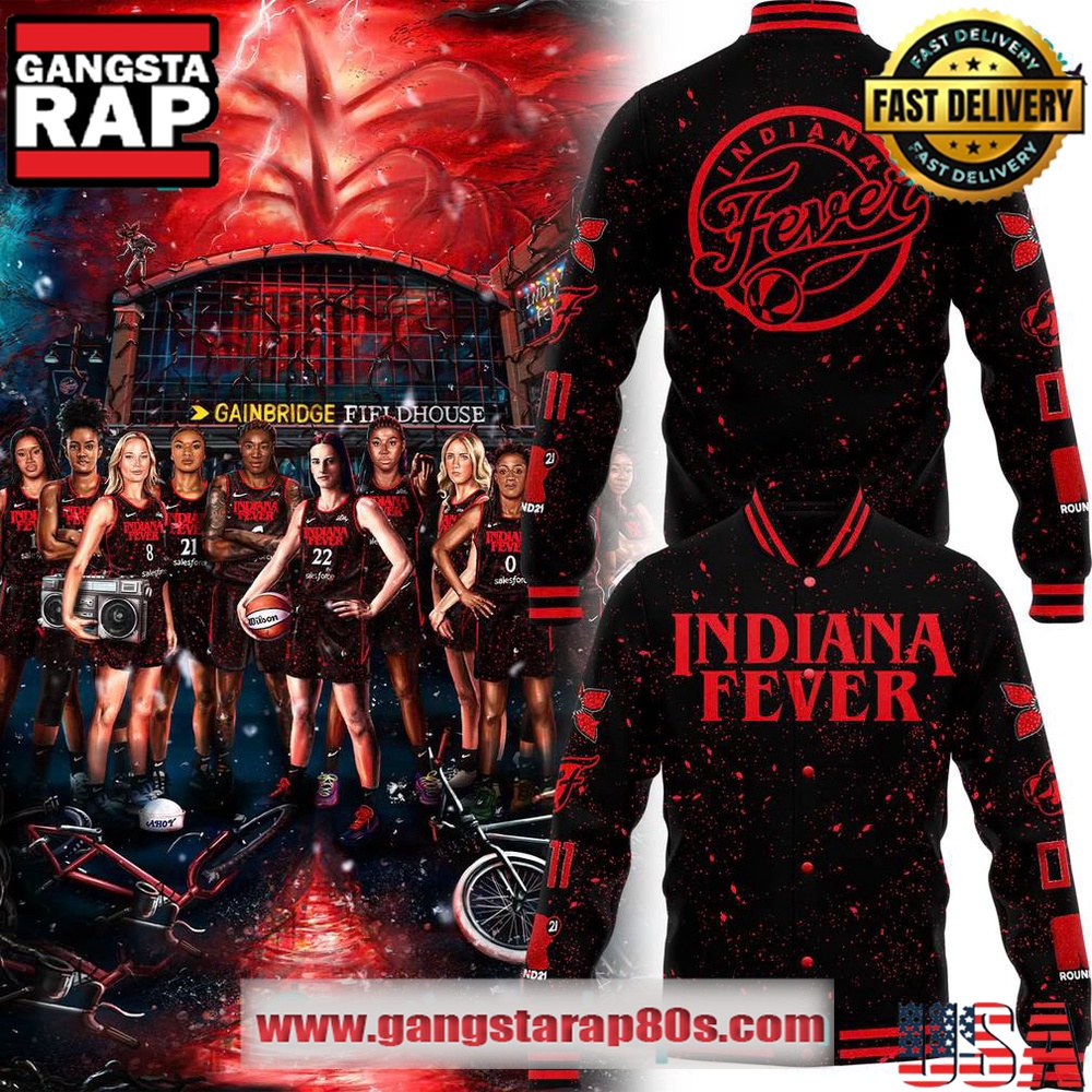 Indiana Fever x Stranger Things Rebel Swingman Limited Edition Baseball Jacket