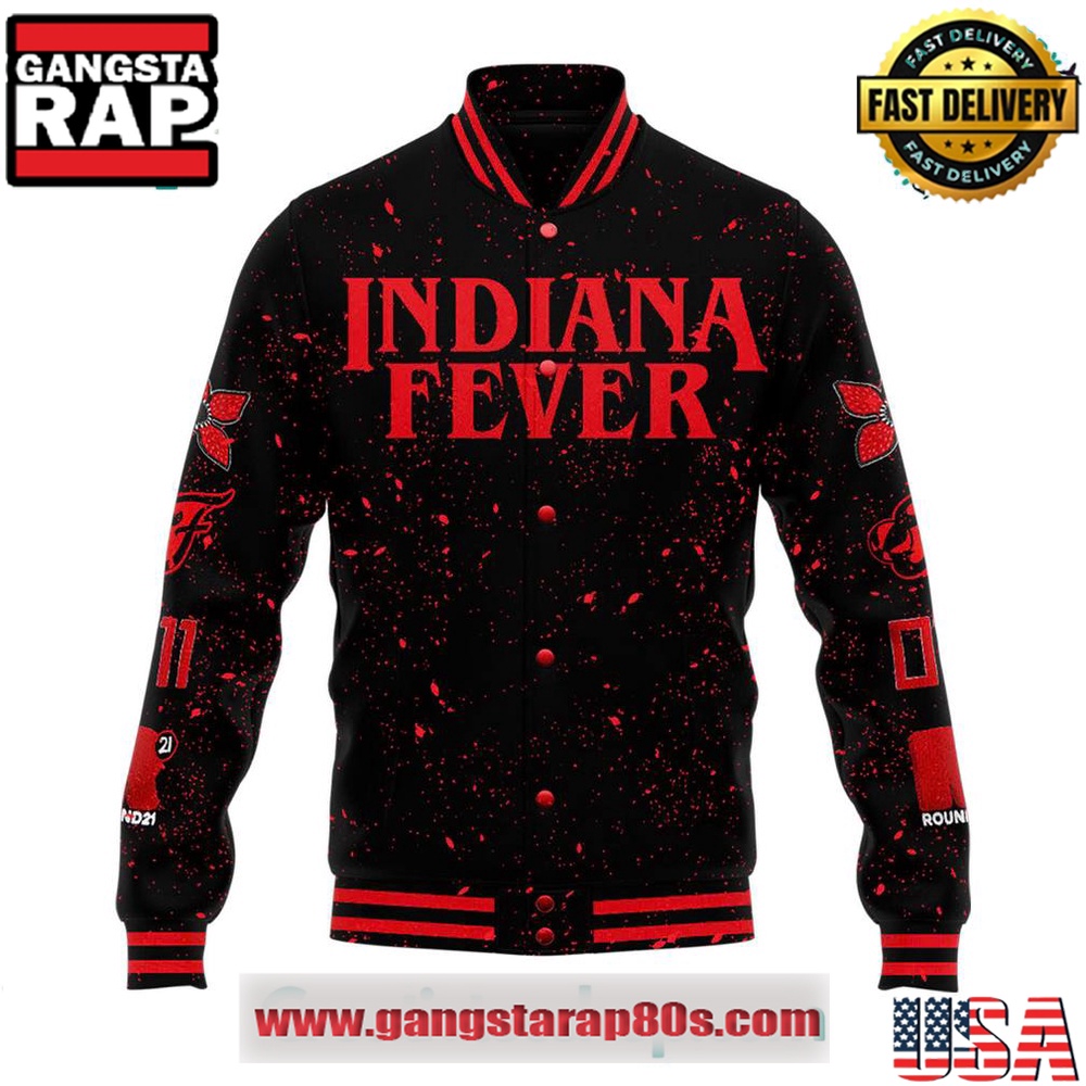 Indiana Fever x Stranger Things Rebel Swingman Limited Edition Baseball Jacket