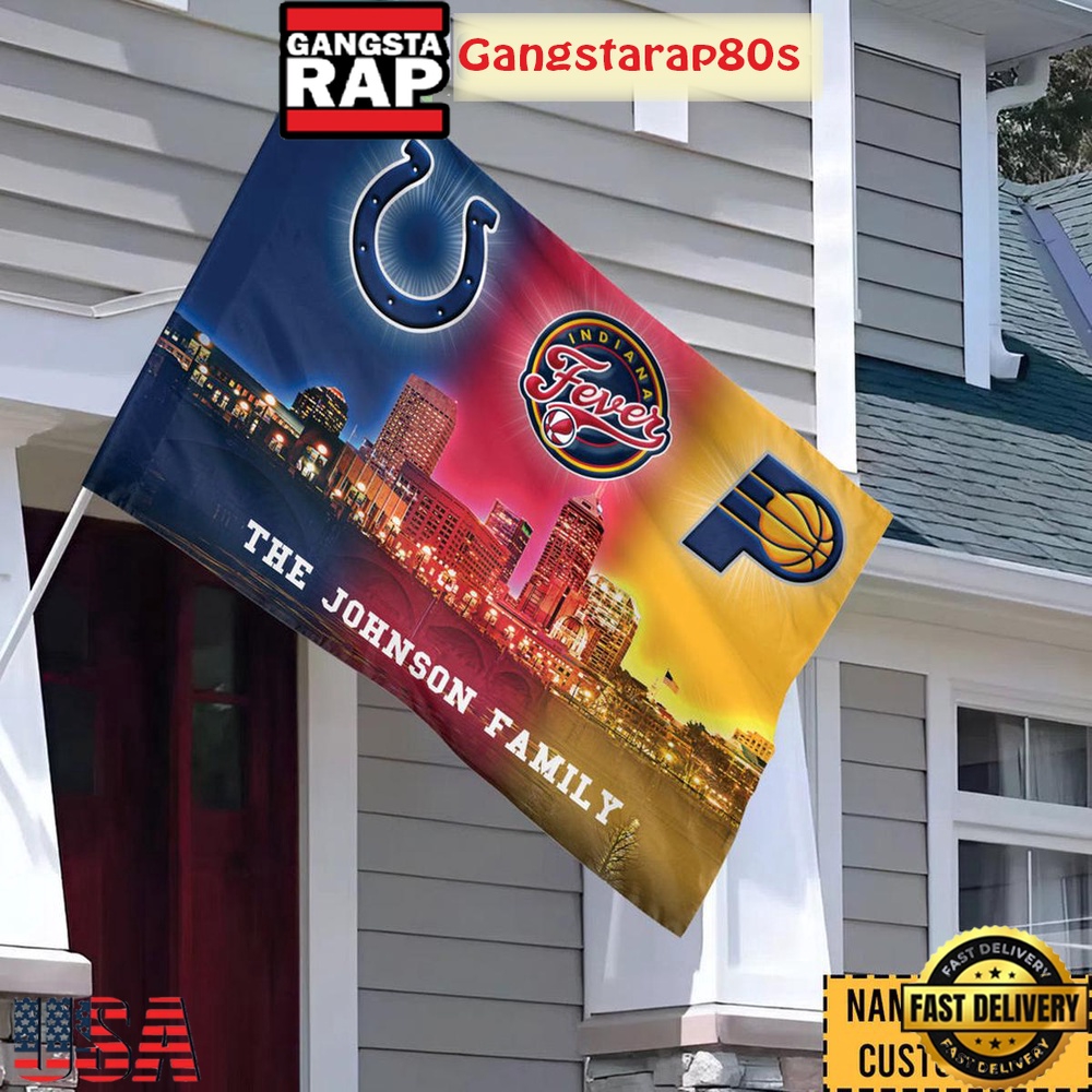 Indianapolis Colts Fever And Pacers House Garden Flag Indianapolis Colts Fever And Pacers House Garden Flag