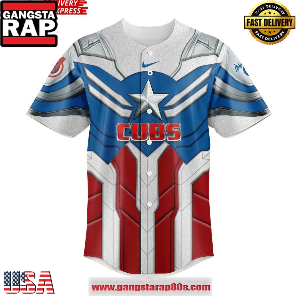 Iowa Cubs x Captain America Limited Edition Baseball Jersey Shirt