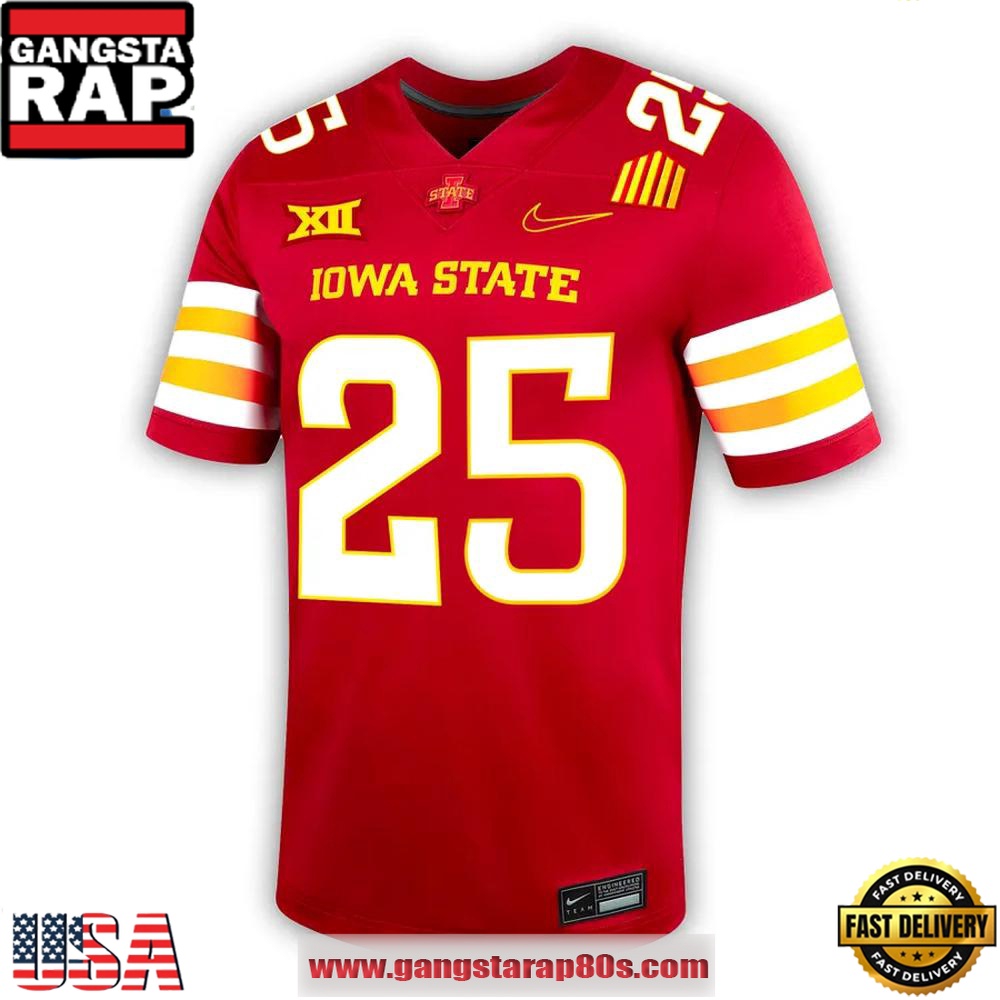 Iowa State 2025 New Home Uniform Custom Football Jersey Iowa State 2025 New Home Uniform Custom Football Jersey