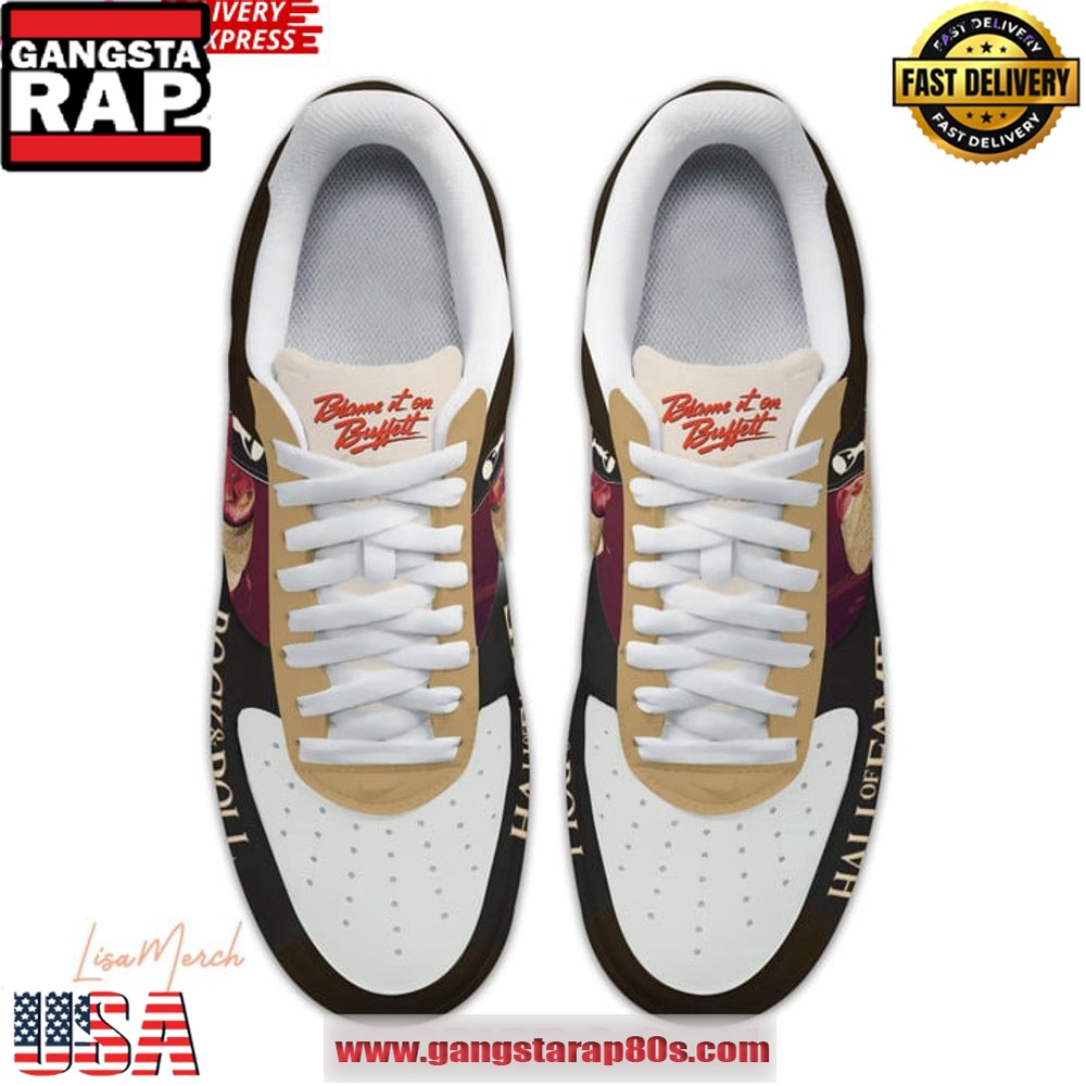 Jimmy Buffett Hall Of Fame Limited Edition Air Force 1 Running Sneakers Jimmy Buffett Hall Of Fame Limited Edition Air Force 1 Running Sneakers