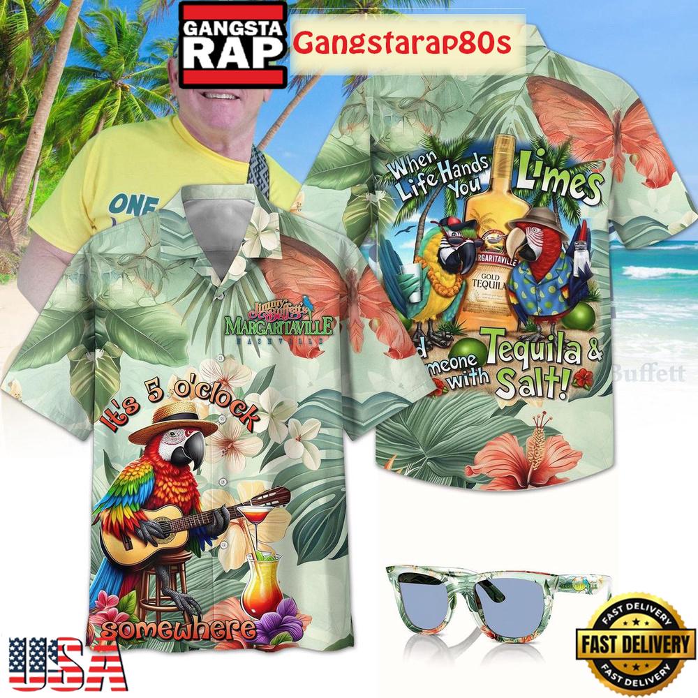 Jimmy Buffett It's 5 O'clock Somewhere Aloha Hawaiian Shirt Jimmy Buffett It's 5 O'clock Somewhere Aloha Hawaiian Shirt