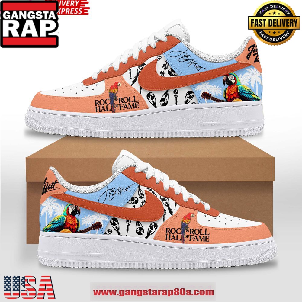 Jimmy Buffett Rock & Roll Hall of Fame Limited Air Force 1 Sneakers Shoes Jimmy Buffett Rock & Roll Hall of Fame Limited Air Force 1 Sneakers Shoes