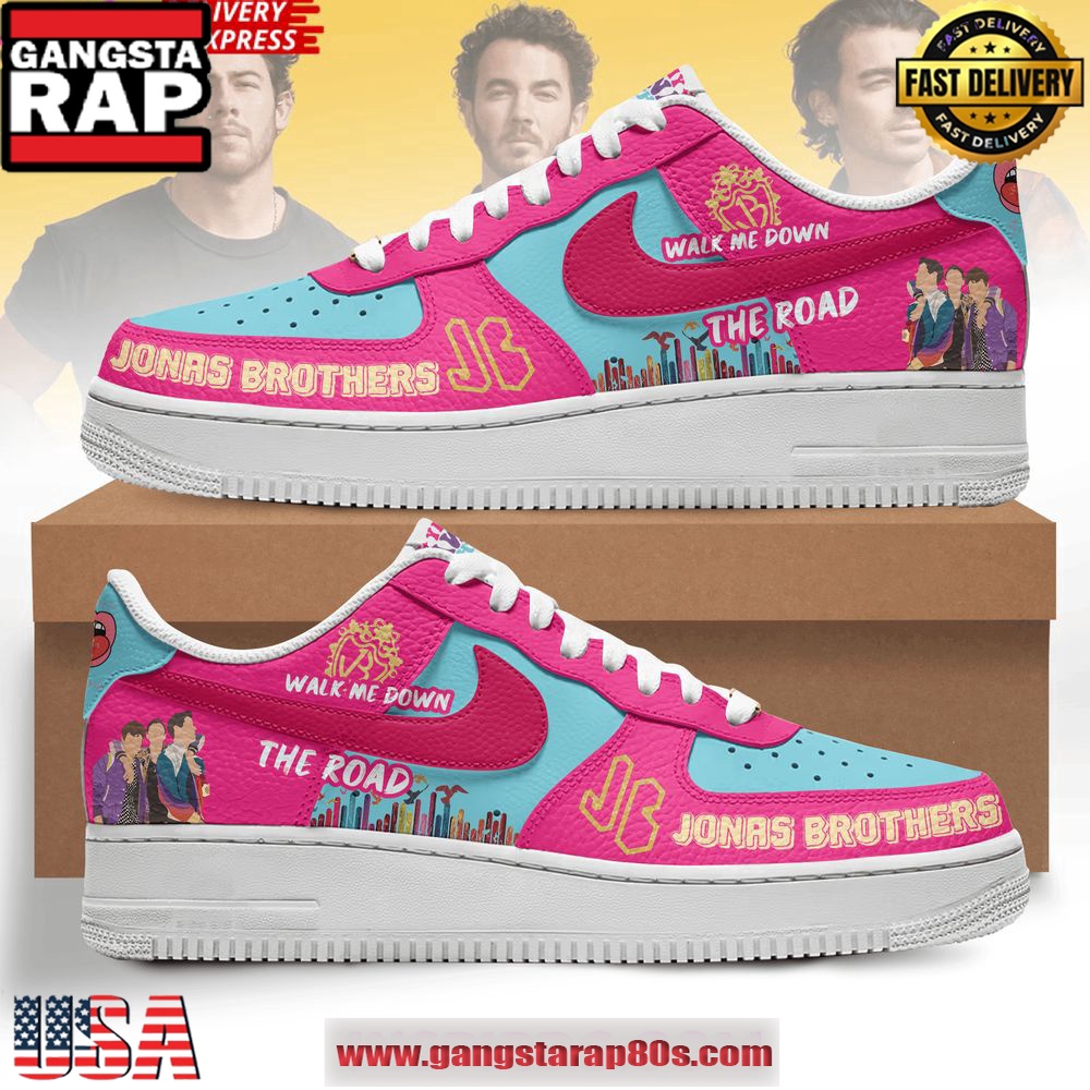 Jonas Brothers Walk Me Down The Road Air Force 1 Running Sneakers Shoes