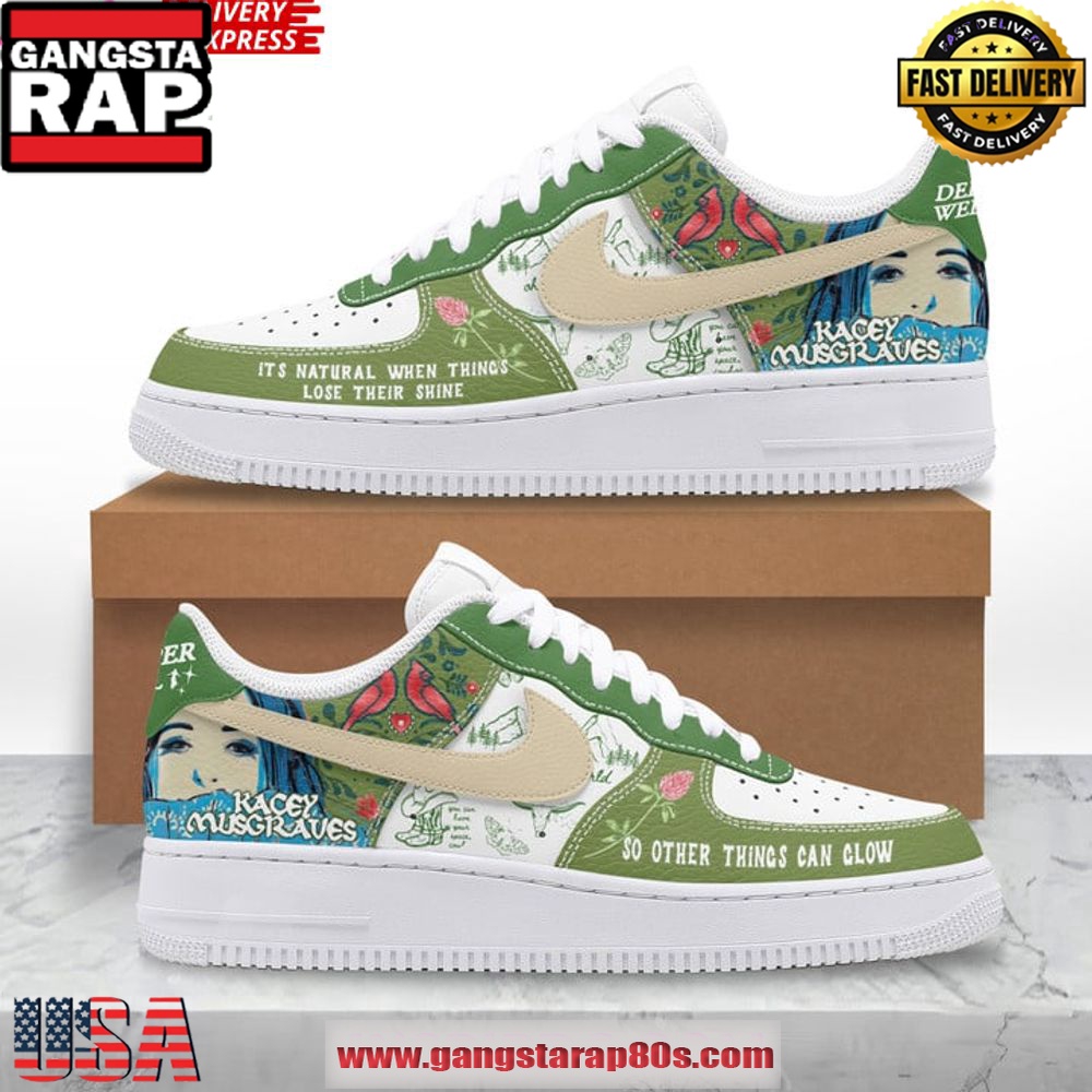 Kacey Musgraves Deeper Well Limited Edition Air Force 1 Sneakers Shoes Kacey Musgraves Deeper Well Limited Edition Air Force 1 Sneakers Shoes