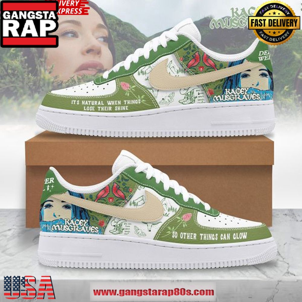 Kacey Musgraves Deeper Well Limited Edition Air Force 1 Sneakers Shoes Kacey Musgraves Deeper Well Limited Edition Air Force 1 Sneakers Shoes