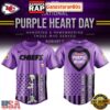 Kansas City Chiefs Purple Heart Day 2025 Unique Design Baseball Jersey