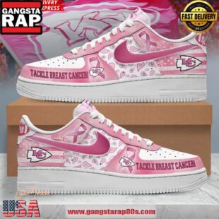 Kansas City Chiefs Tackle Breast Cancer Air Force 1 Running Sneakers Shoes
