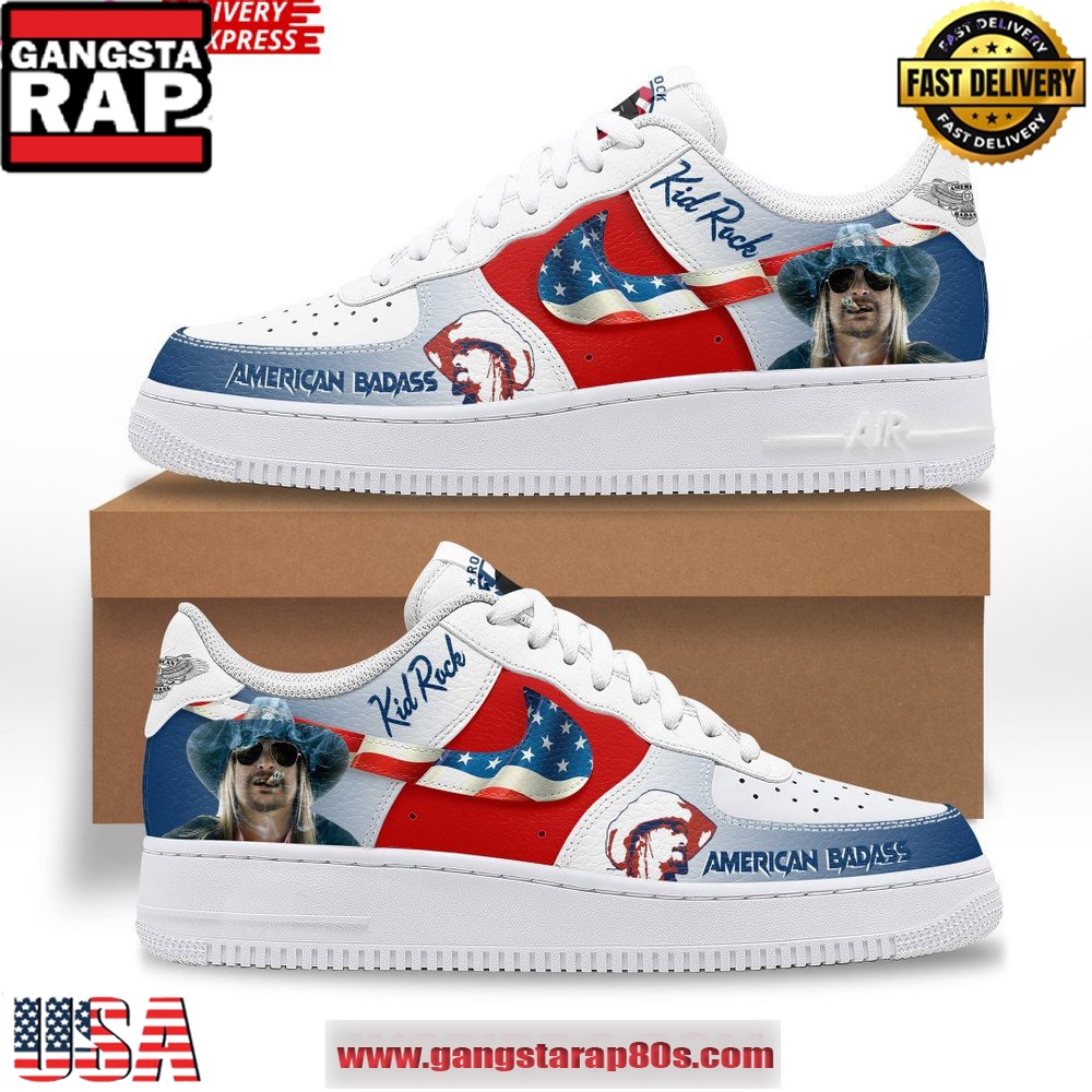 Kid Rock American Badass Air Force 1 Running Sneakers Shoes