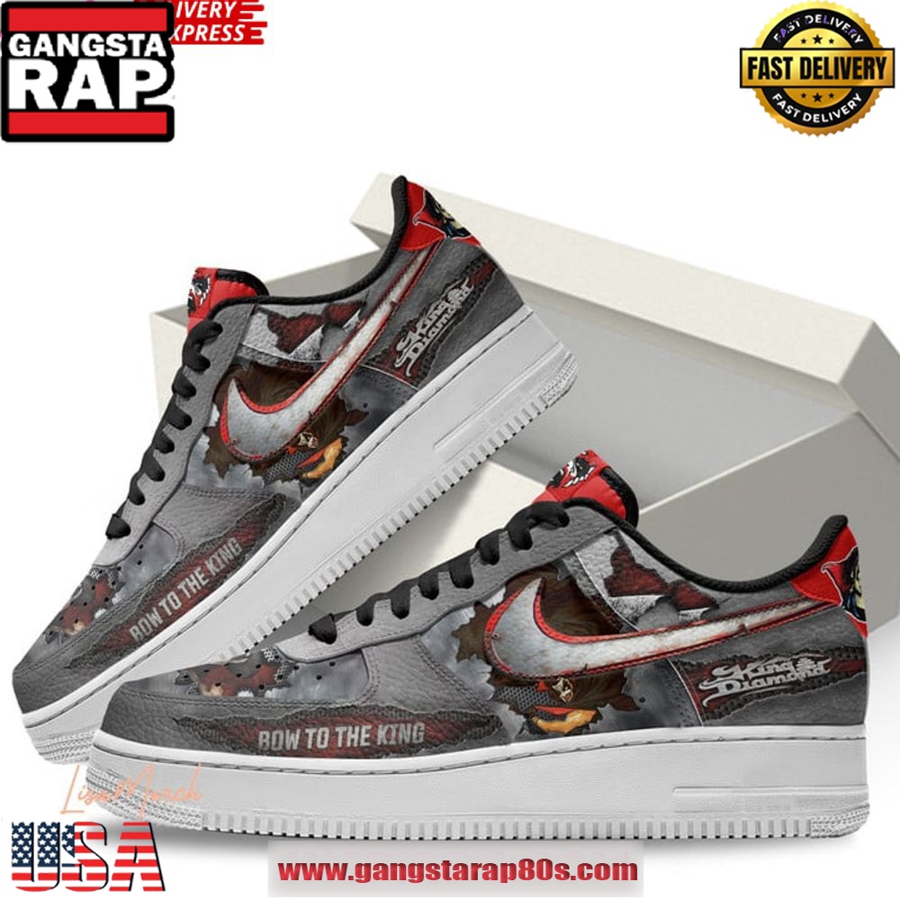 King Diamond Bow to the King Limited Edition Air Force 1 Sneakers Shoes King Diamond Bow to the King Limited Edition Air Force 1 Sneakers Shoes