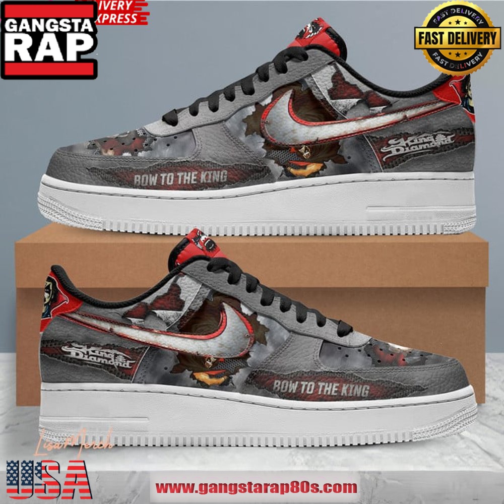 King Diamond Bow to the King Limited Edition Air Force 1 Sneakers Shoes King Diamond Bow to the King Limited Edition Air Force 1 Sneakers Shoes