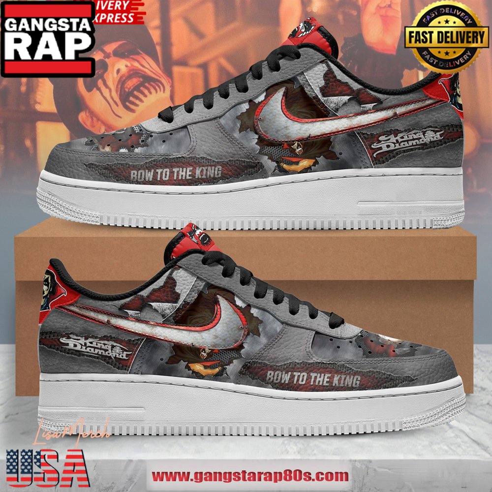 King Diamond Bow to the King Limited Edition Air Force 1 Sneakers Shoes King Diamond Bow to the King Limited Edition Air Force 1 Sneakers Shoes