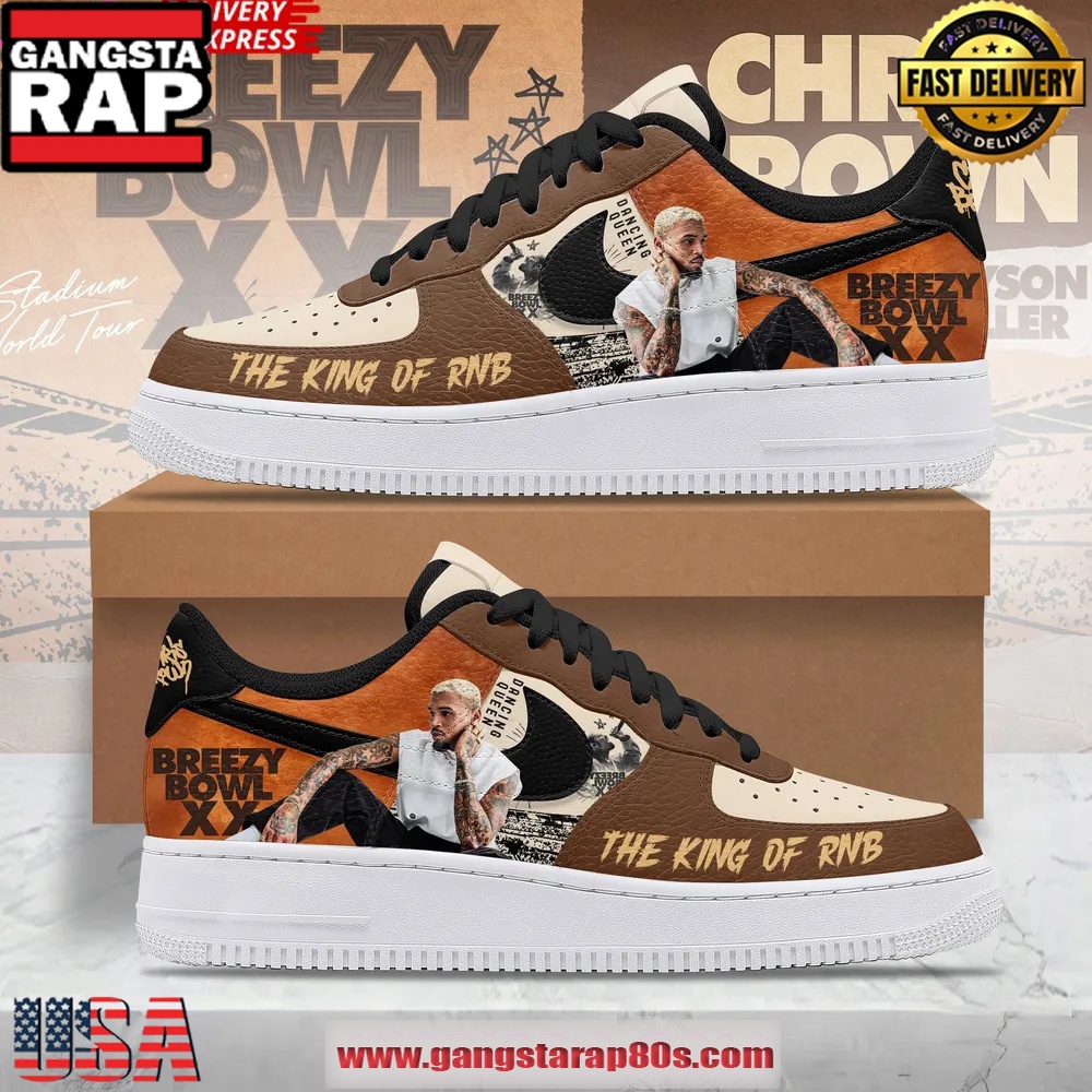 King Of RNB Chris Brown Limited Edition Air Force 1 Sneakers Shoes