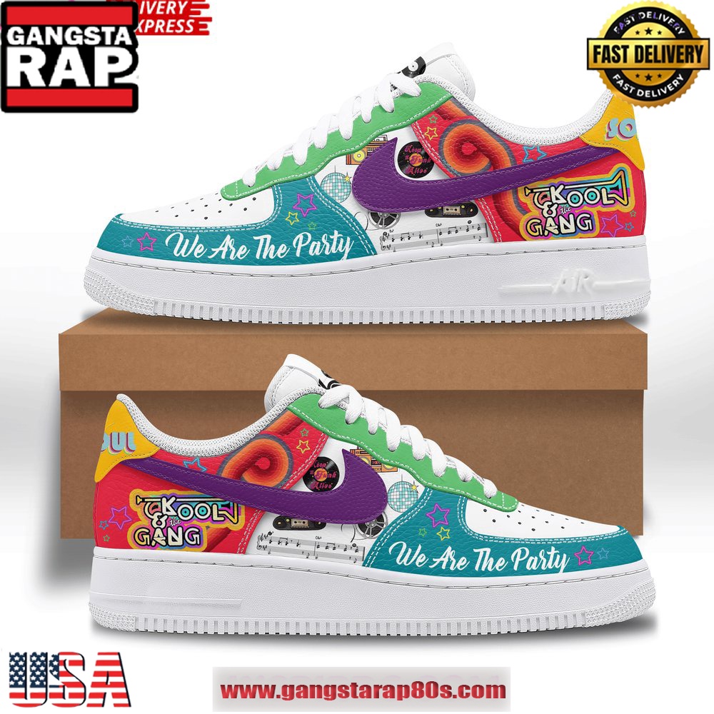 Kool & The Gang Party Limited Edition Air Force 1 Running Sneakers Shoes