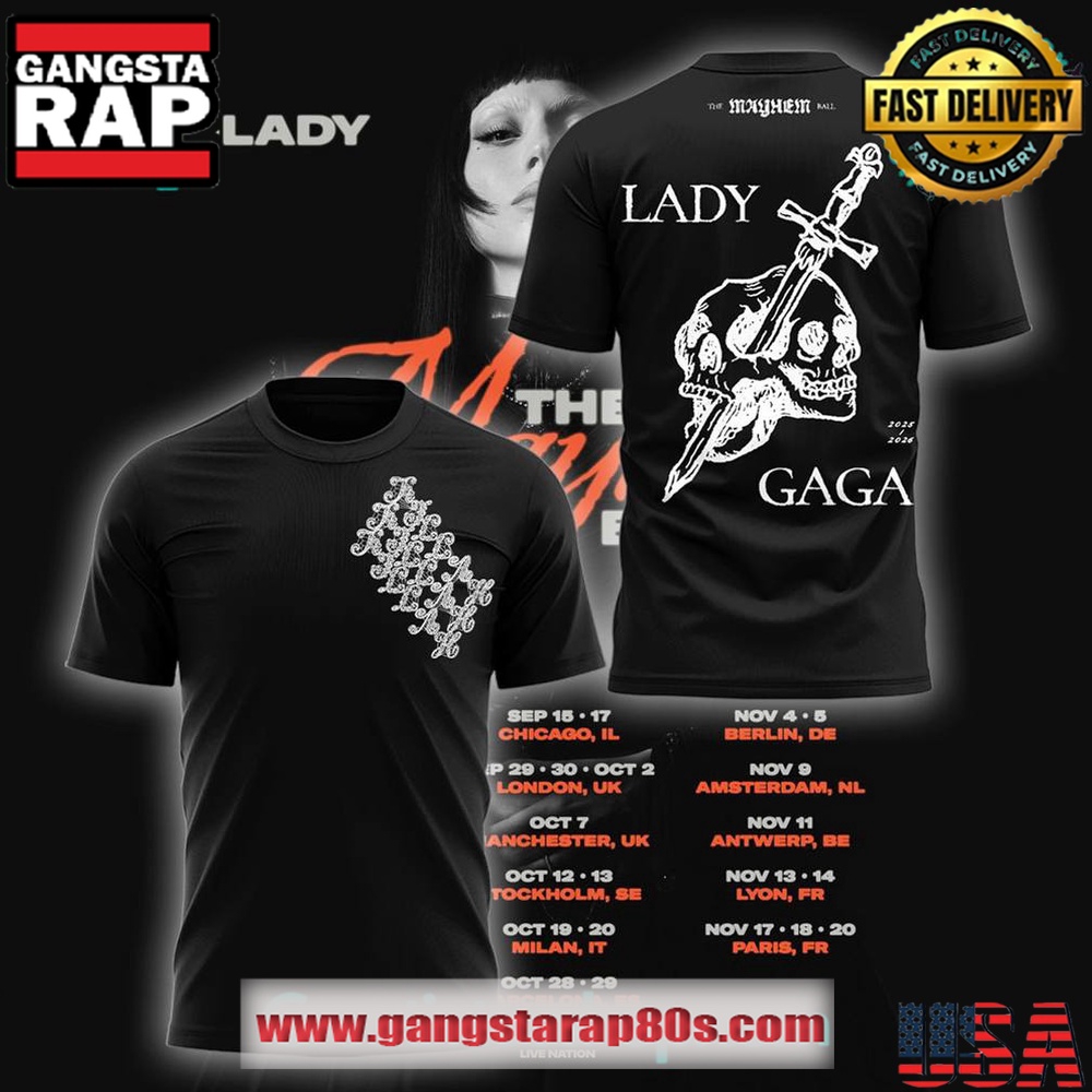 Lady Gaga TheMayhemBall Tour 2025 Special T Shirt