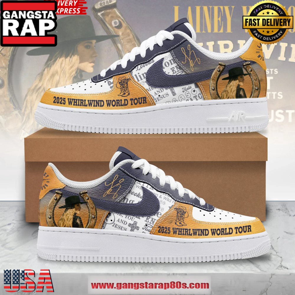 Lainey Wilson 2025 Whirlwind World Tour Air Force 1 Running Sneakers Shoes