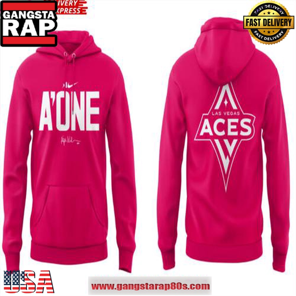 Las Vegas Aces A One Night 2025 Pink Unisex Hoodie Las Vegas Aces A One Night 2025 Pink Unisex Hoodie