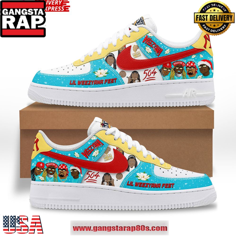 Lil Wayne Weezyana Fest Limited Edition Air Force 1 Shoes Running Sneakers