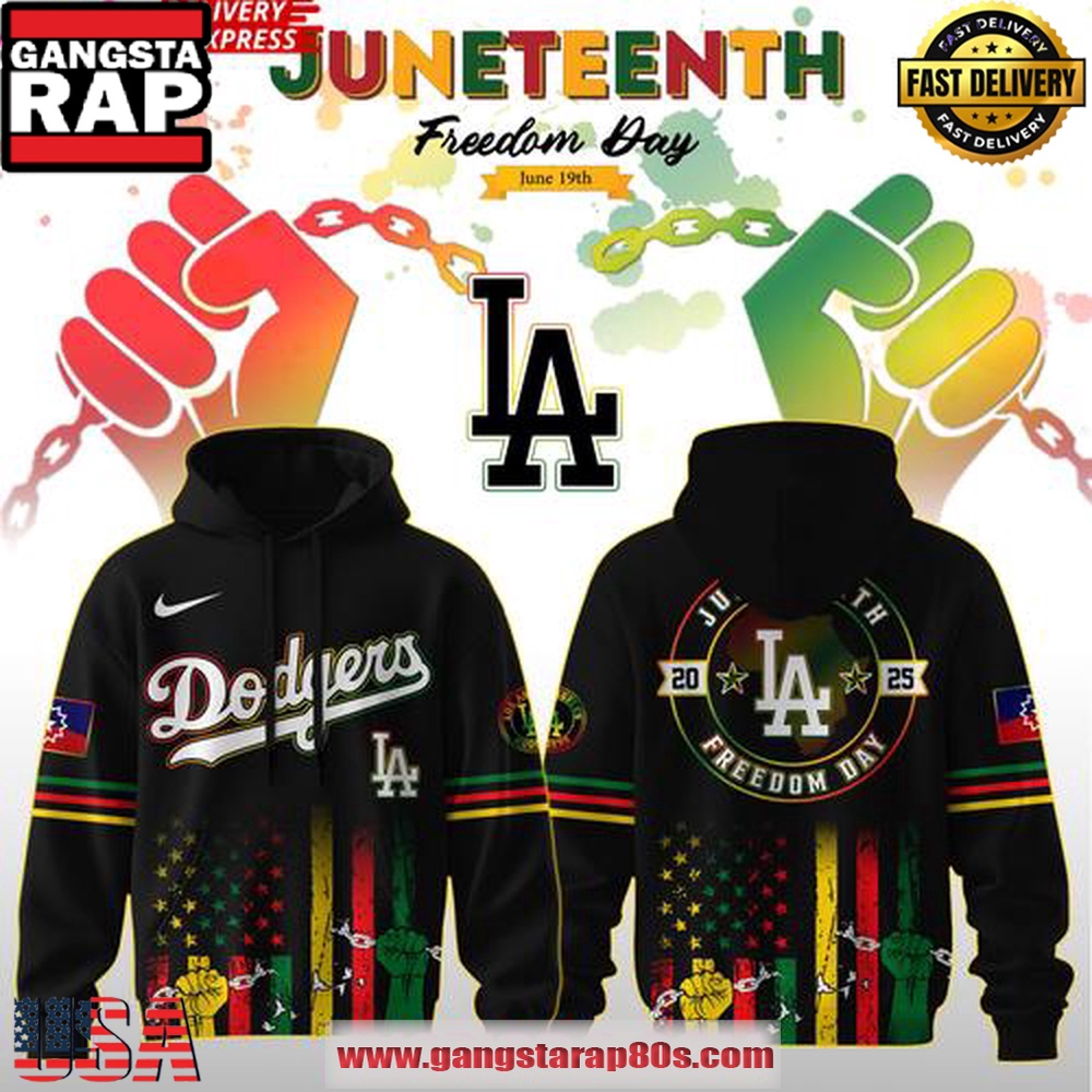Los Angeles Dodgers Juneteenth Day 2025 Special Unisex Hoodie Los Angeles Dodgers Juneteenth Day 2025 Special Unisex Hoodie