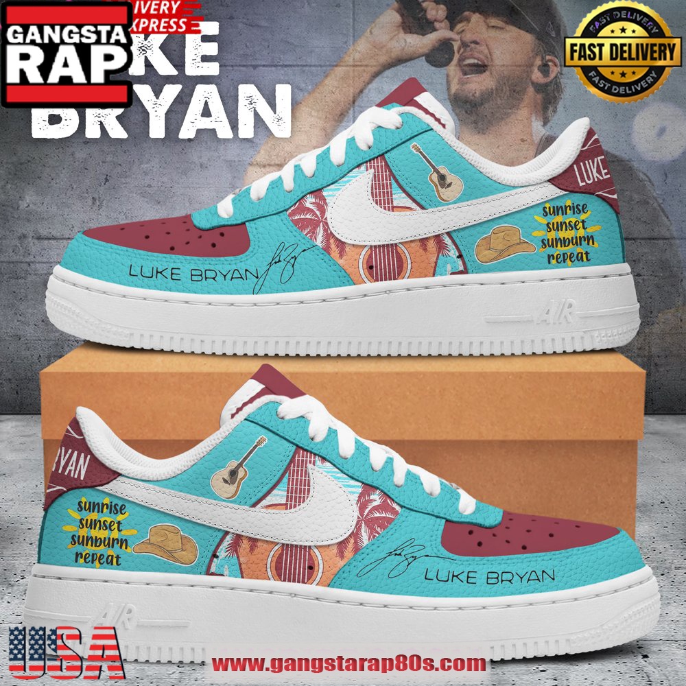 Luke Bryan Limited Edition Air Force 1 Running Sneakers Shoes Luke Bryan Limited Edition Air Force 1 Running Sneakers Shoes