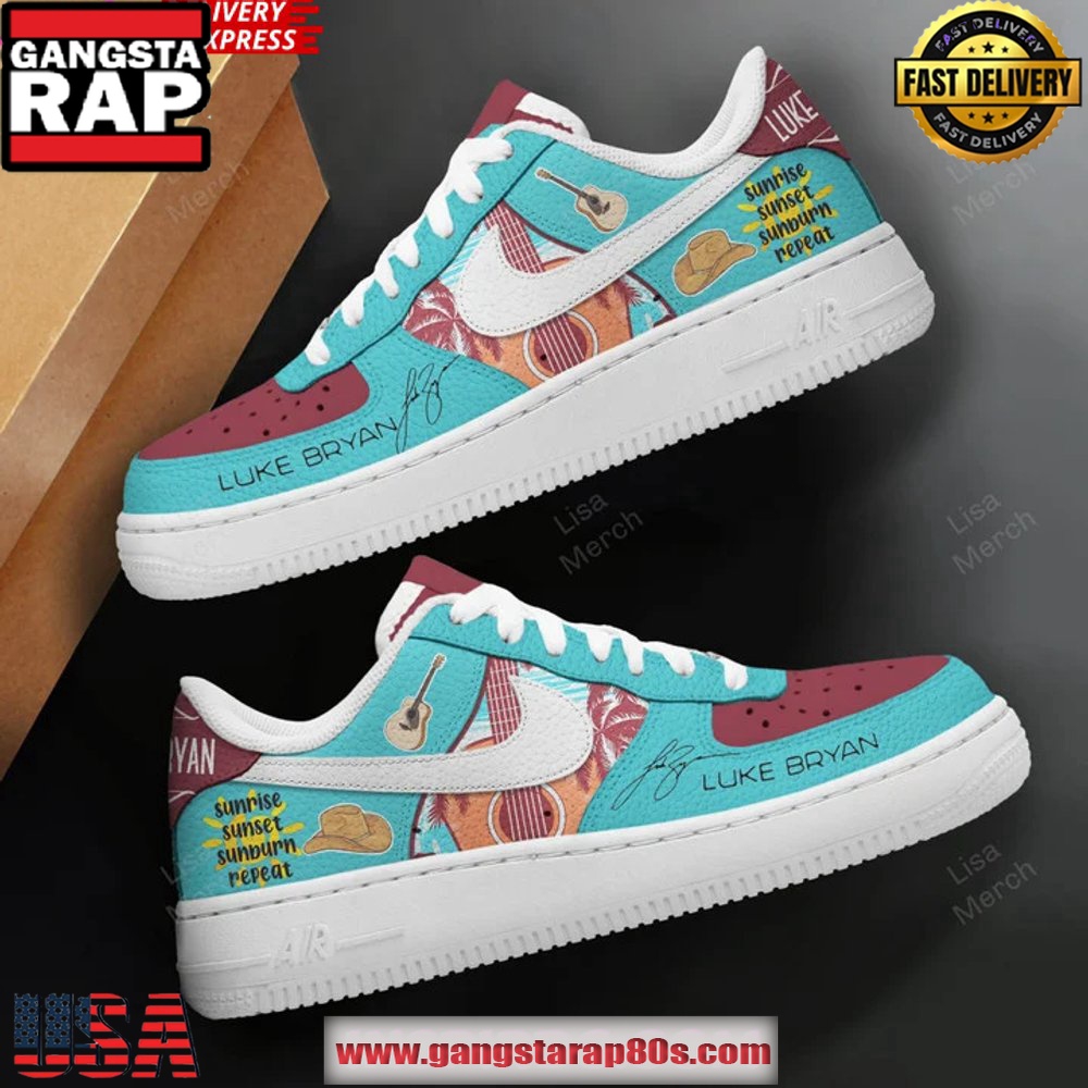 Luke Bryan Limited Edition Air Force 1 Running Sneakers Shoes Luke Bryan Limited Edition Air Force 1 Running Sneakers Shoes