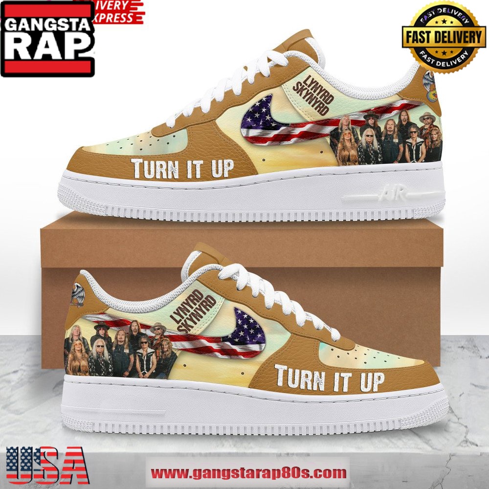 Lynyrd Skynyrd Turn It Up Limited Edition Air Force 1 Running Sneakers Shoes