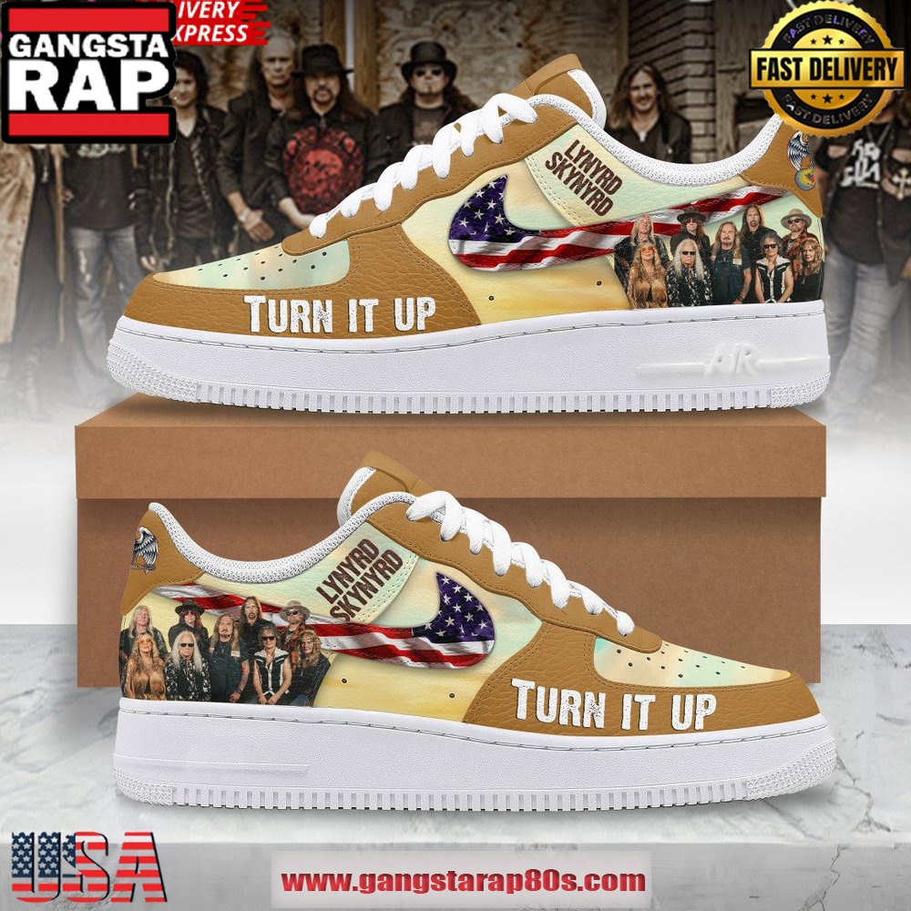 Lynyrd Skynyrd Turn It Up Limited Edition Air Force 1 Running Sneakers Shoes