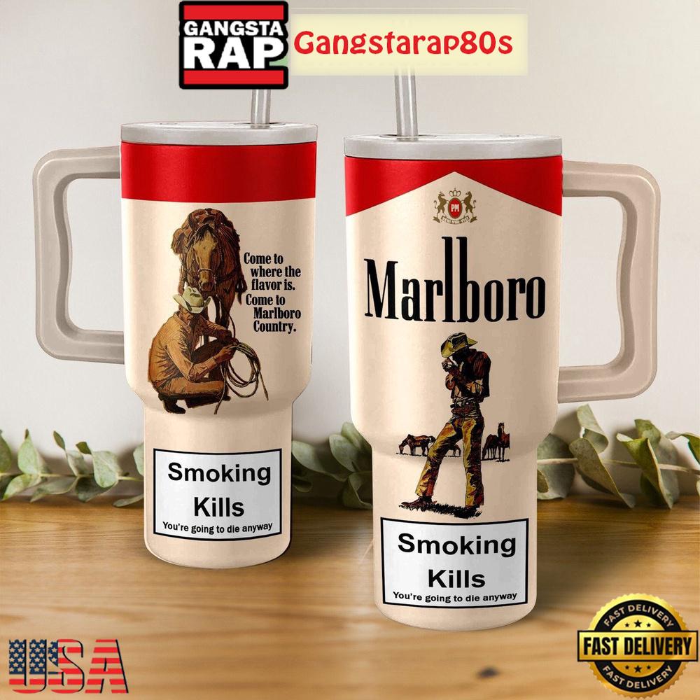 Marlboro Smoking Kills Tumbler Cup 40oz Marlboro Smoking Kills Tumbler Cup 40oz