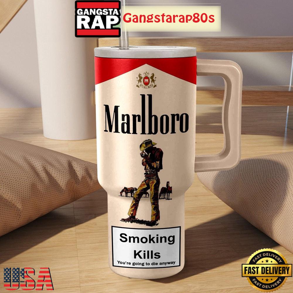 Marlboro Smoking Kills Tumbler Cup 40oz Marlboro Smoking Kills Tumbler Cup 40oz
